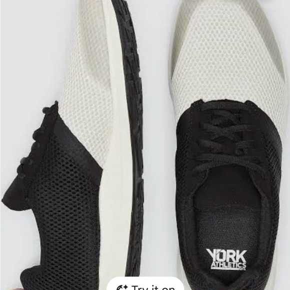 Men\'s and women’s Black and White Athletic Shoes by York Athletics